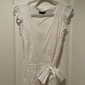 J.Crew Eyelet Midi Wrap Dress